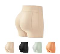 YWeiLiangSan Culotte Gainante Ventre Plat et Fesses Galbantes, Rembourrée en Latex, Taille Haute, sans Coutures (Apricot [Thick],M)