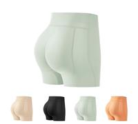 YWeiLiangSan Culotte Gainante Ventre Plat et Fesses Galbantes, Rembourrée en Latex, Taille Haute, sans Coutures (Green [Thin],S)