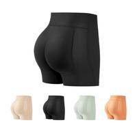 YWeiLiangSan Culotte Gainante Ventre Plat et Fesses Galbantes, Rembourrée en Latex, Taille Haute, sans Coutures (Black [Thick],L)