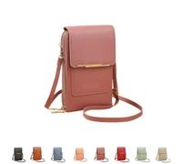 YWeiLiangSan Sac Bandoulière Tactile Avec Fenêtre Tactile et Bandoulière Ajustable (Dark Pink,Medium)