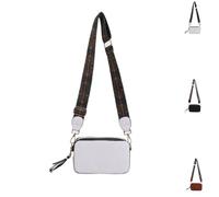 YWeiLiangSan Sac Bandoulière Vintage Femme - Cuir PU avec Bretelle Réglable Large, Style Bohème pour Quotidien (White,Medium)