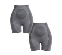 YWeiLiangSan Short Gainant Ionique Viresta, Short Gainant Réparateur en Fibre Ionique de Soie Glacée (2 Pcs Gray,M)