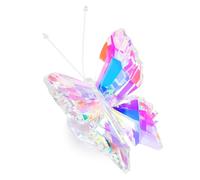 YWHL Figurine papillon colorée avec base en boule de cristal, petite statue papillon en verre cadeau pour homme et femme, décoration d'animal mignon à collectionner pour la maison et le bureau