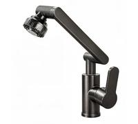 YWJFSA Mitigeur Cuisine Rabattable Hauteur Réglable Robinet Evier en Acier Inoxydable avec 2 Modes de Pulvérisation Robinet Pivotant Salle de Bain,Noir