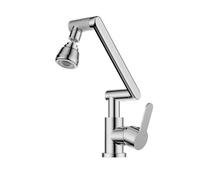 YWJFSA Mitigeur Cuisine Rabattable Robinet Salle Bain avec 2 Types de Jets Eau Chaude et Froide Laiton Pour Cuisine et Salle de Bain,Placage