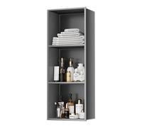 YWJFSA Niche de Douche en Acier Inoxydable 90 × 28cm Étagère sur 3 Niveaux,Pas de Carrelage Nécessaire,Niche Niche Salle de Bain a Encastrer pour Shampoing et Articles de Toilette,Gris