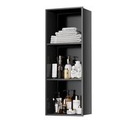 YWJFSA Niche de Douche en Acier Inoxydable 90 × 28cm Étagère sur 3 Niveaux,Pas de Carrelage Nécessaire,Niche Niche Salle de Bain a Encastrer pour Shampoing et Articles de Toilette,Noir