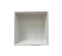 YWJFSA Niche Douche Encastrable 32 × 32cm Étagère Murale Simple,Scellée Étanche,Acier Inoxydable Alcôve de Douche pour Le Rangement de La Salle de Bain,Blanc