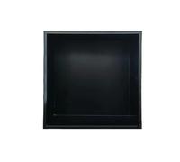 YWJFSA Niche Douche Encastrable 32 × 32cm Étagère Murale Simple,Scellée Étanche,Acier Inoxydable Alcôve de Douche pour Le Rangement de La Salle de Bain,Noir