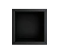 YWJFSA Niche Douche Encastrable en Acier Inoxydable 35 × 35cm Étagère Simple,Étanche,Pas de Carrelage Nécessaire,Niche Salle de Bain pour Salle de Bain,Salon,Cuisine Ou Bureau,Noir