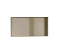 YWJFSA Niche Douche Encastrable en Acier Inoxydable Douche Double Étagère Niche Salle de Bain pour Stockage Savon Shampoing Douche,Couleur D'Abricot de Thé