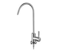 YWJFSA Robinet Cuisine Avec Osmoseur Robinet Cuisine D'Eau Potable Robinet Col De Cygne Acier Inoxydable 1/4,Couleur Brossée