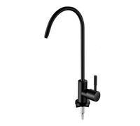 YWJFSA Robinet Cuisine Avec Osmoseur Robinet Cuisine D'Eau Potable Robinet Col De Cygne Acier Inoxydable 1/4,Noir