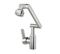 YWJFSA Robinet Cuisine Rabattable Froid et Chaud Robinet Cuisine Inoxydable avec 2 Modes de Jet,Réglable en Hauteur,Chromé