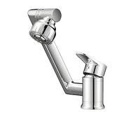 YWJFSA Robinet Cuisine Rabattable Mitigeur Évier à Poignée Unique avec 2 Types de Jets Robinets Salle Bain Réglable en Hauteur Laiton,Argent