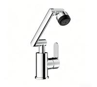 YWJFSA Robinet Cuisine Rabattable Mitigeur Monocommande avec 4 Modes de Jet Robinets à Bras Robotiques Hauteur Réglable Pivotant à 360°,Placage