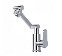 YWJFSA Robinet Cuisine Rabattable Mitigeur Salle de Bain Haut avec 2 Modes de Jet Évier de Cuisine en Acier Inoxydable Hauteur Réglable,Argent