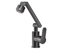 YWJFSA Robinet Cuisine Rabattable Monocommande Évier de Cuisine En Acier Inoxydable avec 4 Modes de Jet Robinets à Bras Robotiques Hauteur Réglable,Noir