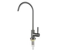 YWJFSA Robinet D'Eau Potable Robinet Pour Osmoseur Robinet Col De Cygne Acier Inoxydable 1/4,Gris