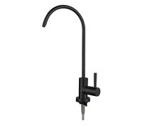 YWJFSA Robinet D'Eau Potable Robinet Pour Osmoseur Robinet Col De Cygne Acier Inoxydable 1/4,Noir