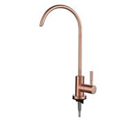 YWJFSA Robinet D'Eau Potable Robinet Pour Osmoseur Robinet Col De Cygne Acier Inoxydable 1/4,Or Rose