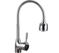 YWJFSA Robinet Eau Froide À Poignée Unique Ad Alto Arco Flexible Robinet Evier De Cuisine