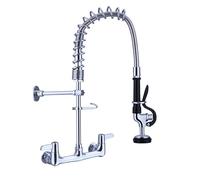 YWJFSA Robinet Mural Cuisine avec Douchette Abaissée Pivotant 360° Douchette Abaissée Robinetterie à Ressort Mitigeur Cuisine