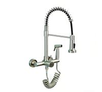 YWJFSA Robinet Mural Cuisine Douchette en Acier Inoxydable Robinet Cuisine Flexible avec 2 Modes De Jet Robinets De Cuisine Rotatif