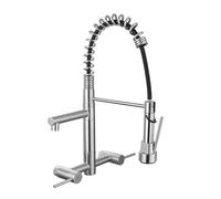 YWJFSA Robinet Mural Cuisine Douchette Robinet en Acier Inoxydable avec 2 Types De Jet Robinets Cuisine Flexible