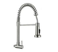 YWJFSA Robinet Mural Cuisine en Acier Inoxydable,2 Modes De Pulvérisation Pivotant à 360° Robinetterie à Ressort Mitigeur Cuisine