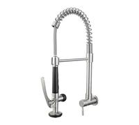 YWJFSA Robinet Mural Cuisine en Acier Inoxydable,Douchette Extensible Pivotant à 360° Robinetterie à Ressort Mitigeur Cuisine