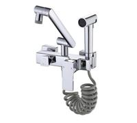 YWJFSA Robinet Mural Cuisine Mitigeur Salle de Bain avec 2 Types de Jet D'Eau Eau Chaude et Froide Mitigeur Cuisine Rabattable Pivotant à 360°