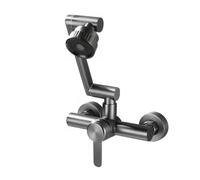 YWJFSA Robinet Mural Cuisine Robinet Salle Bain Eau Chaude et Froide,4 Types de Jet D'Eau Acier Inoxydable pour Cuisine et Salle de Bain,Gris
