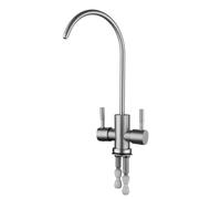 YWJFSA Robinet Osmoseur, Robinet de Cuisine À Double Bec en Acier Inoxydable 304,Couleur Brossée