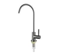 YWJFSA Robinet Osmoseur, Robinet de Cuisine Col de Cygne Robinet, Robinet Froid Simple en Acier Inoxydable 304,Gris