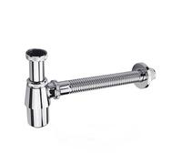 YWJFSA Siphon Lavabo avec Ouverture Nettoyage,Kit de Siphon de Vidange,Anti-Odeurs,Hauteur Réglable Laiton Siphon de Lavabo avec Extra Tube