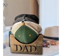 YWJLQH 4x Présentoir de Chapeaux En Bois, Boîte Porte-chapeau, Cadeau de Fille, Organisateur de Casquette de Baseball, Cadeau de Fête Des Pères pour Petit Am