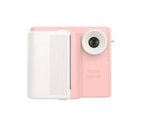 YWJLQH Appareil Photo Enfant Caméra Imprimante Instantanée Double Objectif Capture Photographie Vidéo Portatif Simple Usage Adapté pour Apprentissage Loisirs Sorties Familiales, Rose