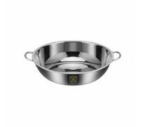 YWJLQH Bifonction Inox 304 Pot Cuisine Poêlon Double Compartiment Manipulation Sûre Nettoyage Rapide Adaptée à Repas Conviviaux, 28 Cm, Pot À Fondue Simple Qing Tang Sans Couvercle