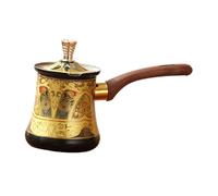 YWJLQH Cafetière Turque En Acier Inoxydable avec Couvercle Casserole à Lait pour Mousse Pot à Chocolat Antiadhésif Manche Isolant Thermiquement Répar, 350 Ml