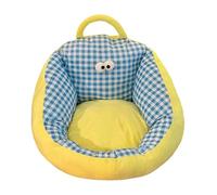 YWJLQH Chaise Enfant Sofa Coussin Tatami Dossier Paresseux Petite Canapé Rempli Velours Soie Douce Adapté pour Chambre D'Enfant Appartement Salon, Bleu, L