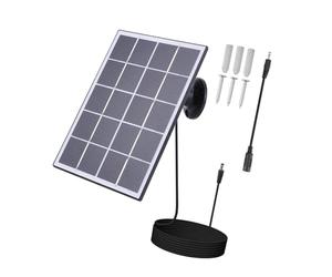 YWJLQH Chargeur Solaire Panneau Monocristallin Système de Batterie Branchement Simple Dispositif Électronique Adapté pour Caméra Sécurité Porte Sonnet, Noir