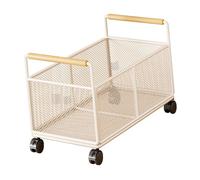 YWJLQH Chariot de Rangement Desserte Mobile Étagère de Stockage Support pour Livres Meuble D'Appoint En Maille Aérée sur Roulettes Adapté pour Une Bibliothè, M