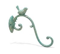 YWJLQH Crochet Mural Oiseau Branche Feuille Fer Créatif Fixation par Vis pour Objet Suspendu Sac Léger Convenable pour Couloir Entrée Décoration, Crochet Mural Oiseau En Fonte, Vert Doré