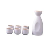 YWJLQH Ensemble Carafe de Service et 6 Tasses à Saké En Céramique pour La Cuisine, A