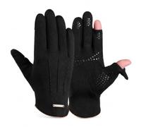 YWJLQH Gants d'hiver Coupe-Vent Thermiques | Fibre polyester | daim | tissu tricoté | compatibles écran | antidérapants | pour l'automne | pour le vélo