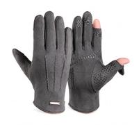 YWJLQH Gants d'hiver Coupe-Vent Thermiques | Fibre polyester | daim | tissu tricoté | compatibles écran | antidérapants | pour l'automne | pour le vélo