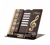 YWJLQH Musique Table d'Appui Porte-documents Réglable Antidérapant Facilement Transportable Structure Solide en Métal Adapté pour Scène Ateliers Bureau Cuisine, Noir