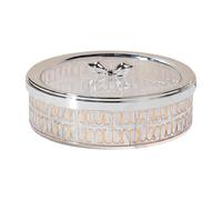 YWJLQH Plateau de Service Compartimenté, Boîte à, Plat Rotatif, Assiette à Fruits Secs pour La Plage, Argent