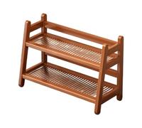 YWJLQH Présentoir à Tasses à Eau, étagère de Rangement à 2 Niveaux, Polyvalent, Simple et Décoratif, Support pour Tasses à Café, pour La Décoration Intérieur, Brun